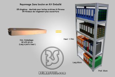 Rayonnage Eco Rapide 01 en Kit Emballé